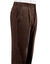 Bandplooibroek in velours met elastische tailleband (kastanje)