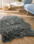Tapis poils forme peau de b&ecirc;te (gris)