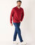 Sweater in molton met polokraag (rood)