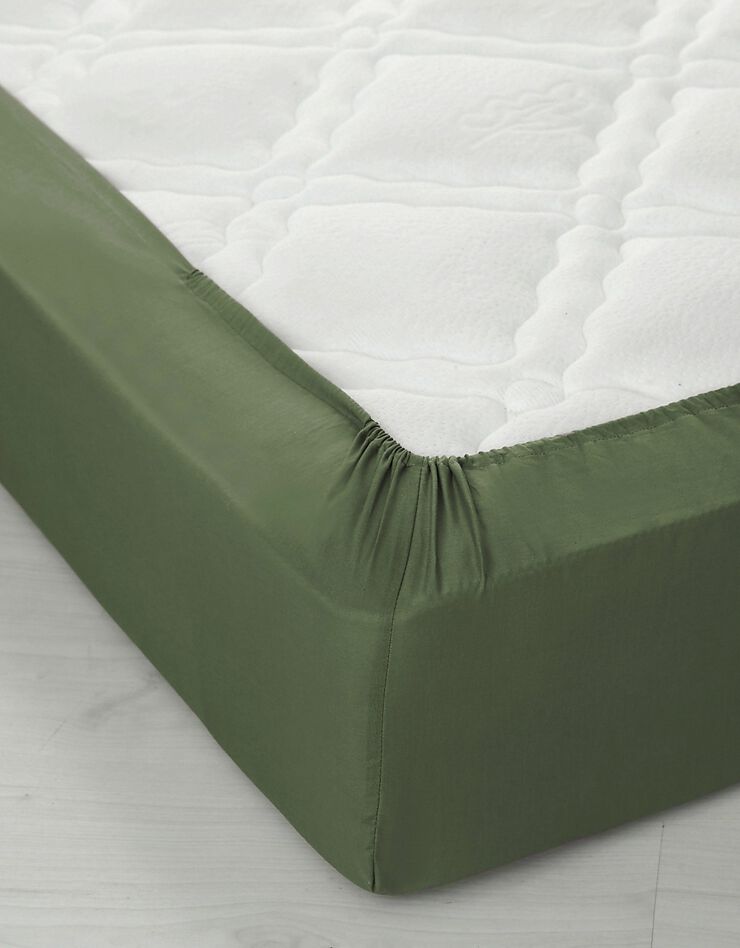 Linge de lit uni polyester-coton Colombine (eucalyptus)
