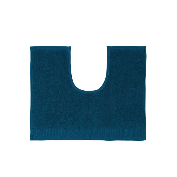 Tapis de bain &eacute;ponge liteau chevron (bleu paon)