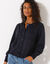 Cardigan met knoopsluiting, ajourtricot (marine)