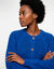 Gilet en maille anglaise fils brillants (bleu)