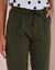 Pantalon chino uni, maille milano (kaki)