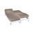 Drap-housse uni sommier articulé flanelle bonnets 26 cm (taupe)