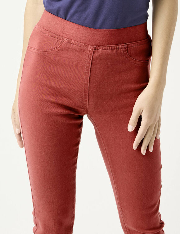 Jegging petite stature - taille élastiquée ultra confort (tomette)