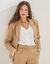 Veste blazer, viscose-lin (beige)