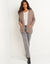 Lang vest, met een pluizige structuur (taupe)