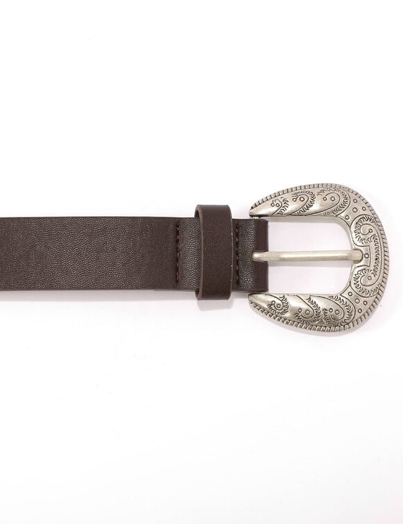 Riem met western-gesp (chocolade)