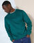 Sweater in molton met ronde hals (dennengroen)