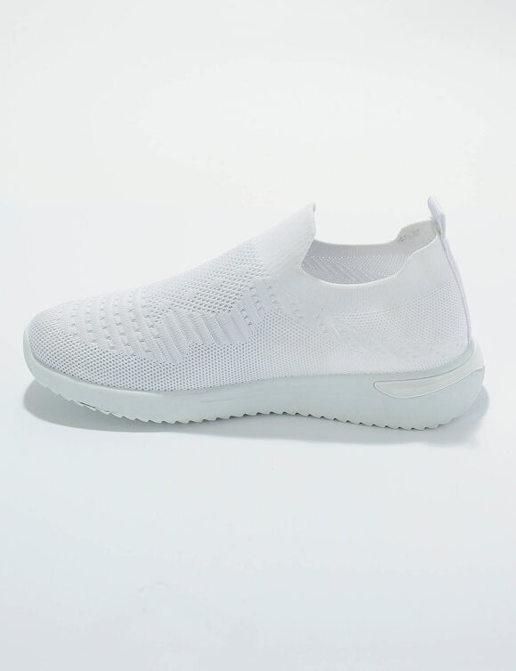 Lichte sneakers in meshtextiel, makkelijk aan te trekken (wit)