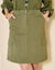 Rok in cargostijl, stretchtwill (donkerkaki)