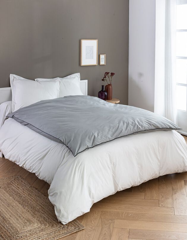 Edredon naturel duvet et plumettes (gris)