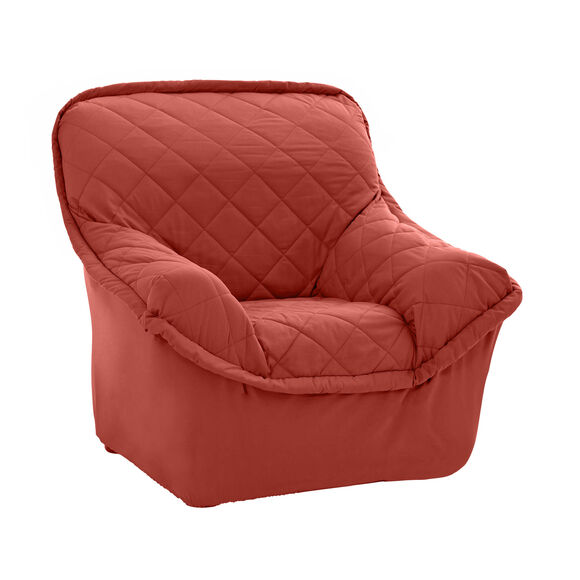 Housse préformée matelassée - fauteuils et canapés (terracotta)