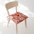 Galette de chaise carrée imprimée - lot de 2 (terracotta)