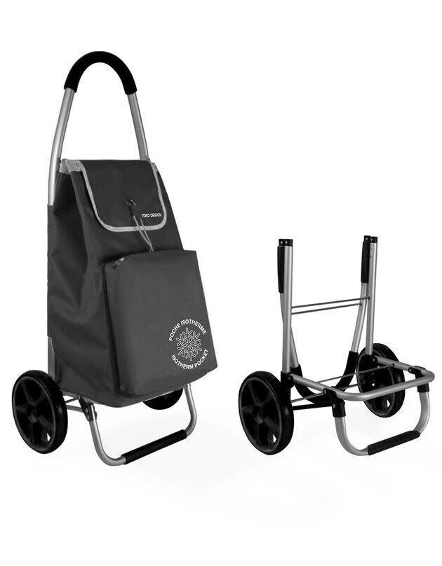 Opvouwbare boodschappentrolley (zwart)