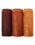 Midislip met kant - set van 3 (chocolade)