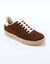 Vintage sneakers in splitleer, gekleurd (chocolade)