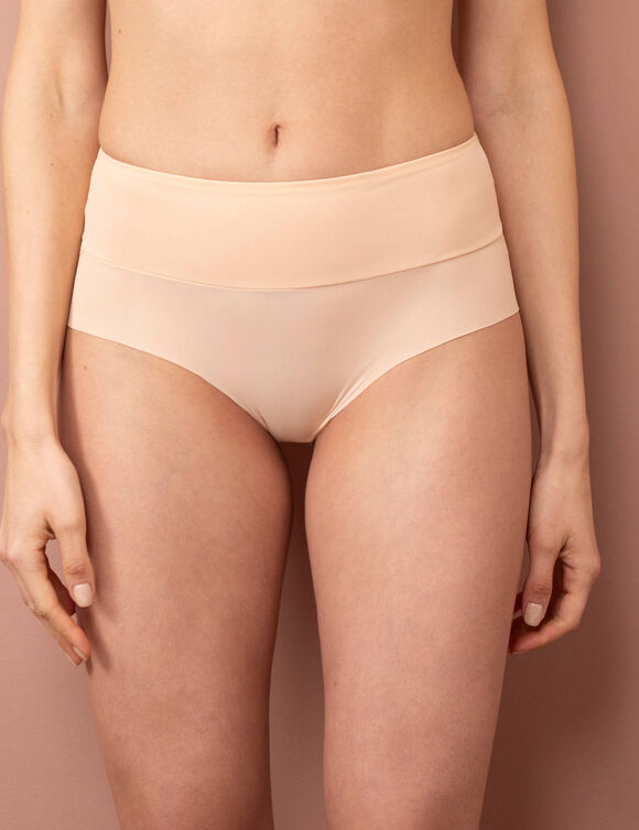 Onzichtbare, comfortabele slip met hoge taille - Set van 2 (nude)