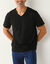 T-shirt met V-hals en korte mouwen &ndash; set van 3 (zwart)