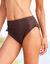 Effen zwemslip Solaro, met hoge taille (chocolade)