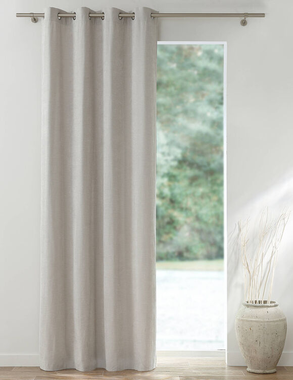 Rideau en fil effet chenille (gris perle)