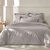 Effen flanellen beddengoed (taupe)