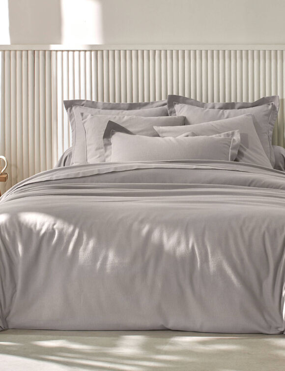 Effen beddengoed - flanellen 160 g/m&sup2; (taupe)