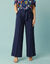 Ruime, soepele broek, voor kleine lengtes (marine)
