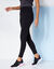 Effen sportlegging met hoge taille (zwart)