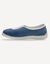 Huisballerina's met elastiek en stippenprint (blauw)