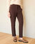 Cigarettebroek, soepel vallend (chocolade)