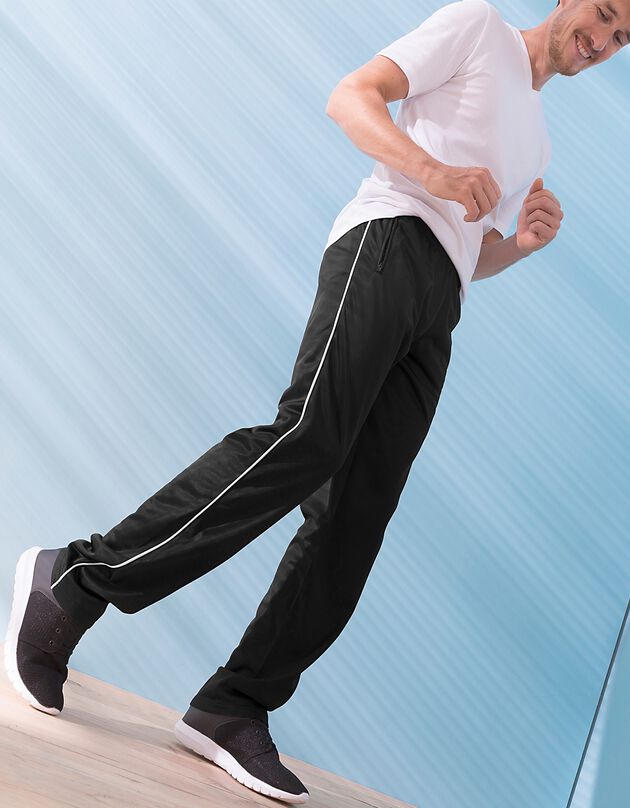 Sportieve broek met geruwde binnenkant (zwart)