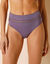 Paia microvezel en plumetis tule slip met hoge taille - set van 2 (grijsparma)