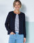 Cardigan met knoopsluiting, katoenmengeling (marine)