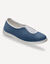 Huisballerina's met elastiek en stippenprint (blauw)