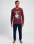 Pyjama pantalon manches longues Marmotte (bordeaux / marine)