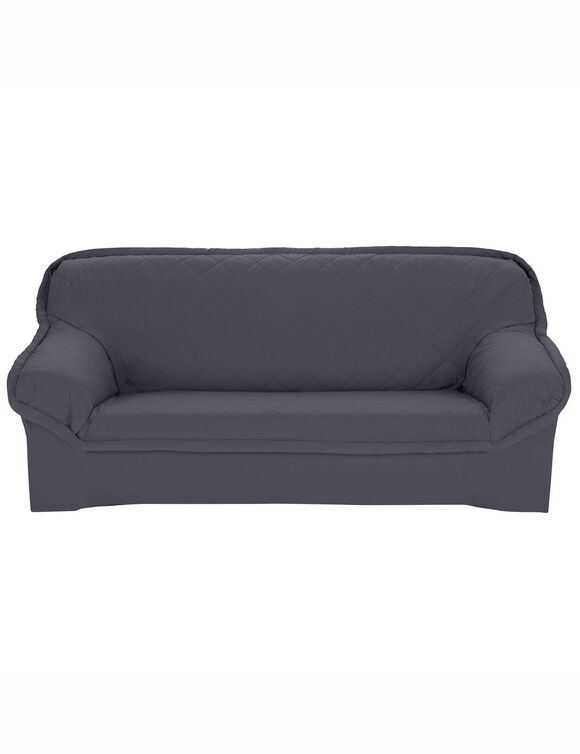 Housse pr&eacute;form&eacute;e matelass&eacute;e - fauteuils et canap&eacute;s (gris anthracite)