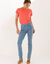 Ultrarekbare rechte jegging, tricot met jeanseffect (bleached)