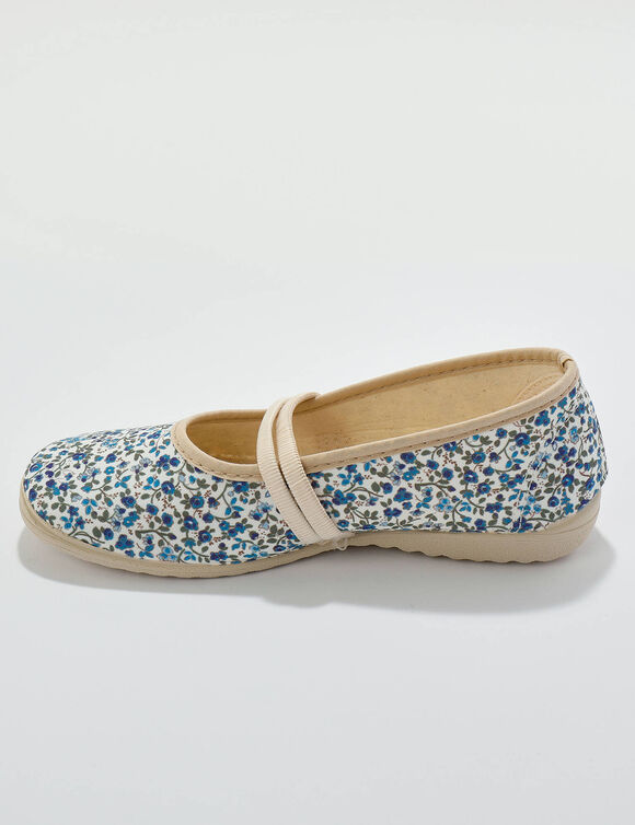 Chaussons forme babies imprimés (bleu)