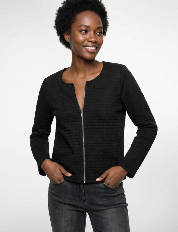 Veste matelass&eacute;e zipp&eacute;e (noir)
