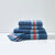 Collection serviettes de bain liteau rayures bayad&egrave;res - &eacute;ponge bouclette 420 gr/m&sup2; (bleu dur)