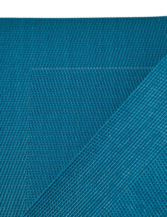 Set van 4 placemats - gevlochten vinyl (eendenblauw)