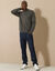 Sweat molleton col polo (anthracite chiné)
