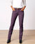 Rechte, figuurvormende broek &ndash; lange lengte, tussenmaat 78 cm (aubergine)