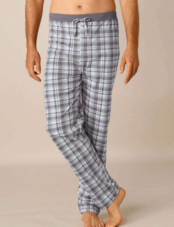 Pantalon pyjama bas droits - lot de 2 (carreaux bleu / carreaux gris)