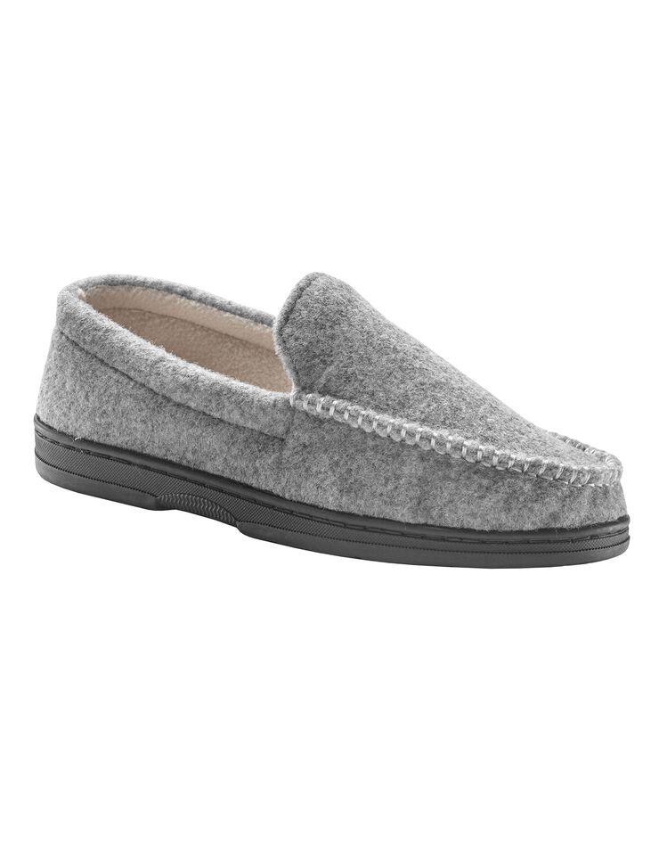 Pantoufles homme feutrine, gris Pantoufles homme feutrine, gris, hi-res image number 0