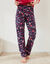Pantalon pyjama imprimé floral (marine / rouge) Pantalon pyjama imprimé floral (marine / rouge)