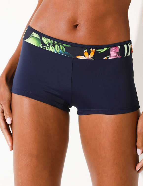 Boxer de bain imprim&eacute; Banna (marine / multicolore)