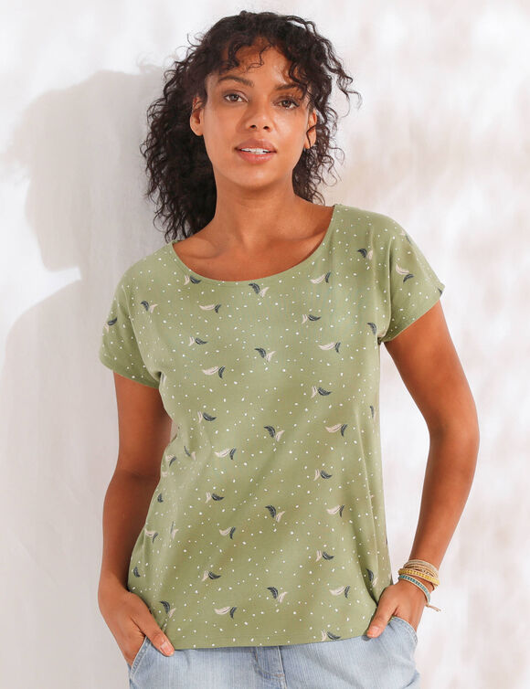 Bedrukt T-shirt - verantwoorde aankoop (kaki)